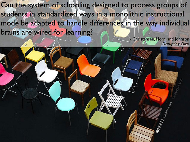Can the system of schooling designed to process groups of students in standardized ways in a monolithic instructional mode be adapted to handle differences in the way individual brains are wired for learning?